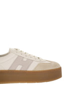 Hogan H698 Coole leren en suède sneakers met dikke zolen