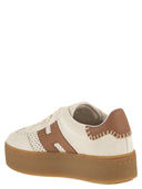 Hogan Platform Suede Trainers With Perforated Side H Detail