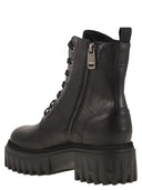 Hogan H700 Leather Combat Boots