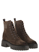 Hogan H700 Suede Combat Boots