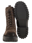 Hogan H700 Suede Combat Boots