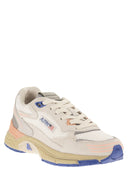 Autry Hyperway Low Mesh/Suede Wht/Peach Pnk