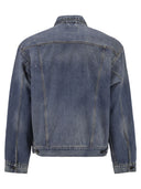 Carhartt Washed Denim Jacket With Paint Splatter Details