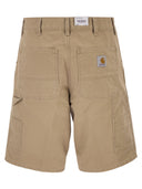 Carhartt Denim Bermuda Shorts With Logo On The Back