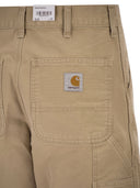 Carhartt Denim Bermuda Shorts With Logo On The Back