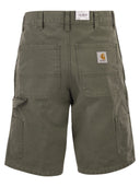 Carhartt Denim Bermuda Shorts With Logo On The Back