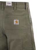 Carhartt Denim Bermuda Shorts With Logo On The Back