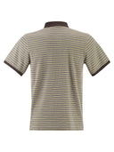 Carhartt Short Sleeved Polo Shirt With A Striped Pattern
