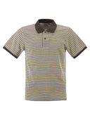 Carhartt Short Sleeved Polo Shirt With A Striped Pattern