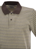 Carhartt Short Sleeved Polo Shirt With A Striped Pattern