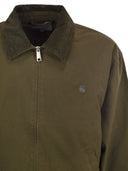 Carhartt Cotton Zip Up Jacket With Corduroy Collar