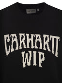 Carhartt Cotton Crew Neck Jumper With Jacquard Logo