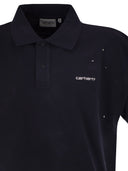 Carhartt Cotton Polo Shirt With Paint Splatter Details