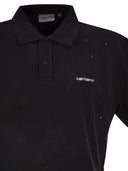 Carhartt Cotton Polo Shirt With Paint Splatter Details