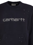 Carhartt Crew Neck Sweatshirt With Spray Effect Logo