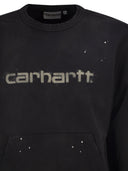 Carhartt Crew Neck Sweatshirt With Spray Effect Logo