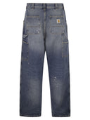 Carhartt Double Knee Relaxed Fit Carpenter Jeans In Washed Denim