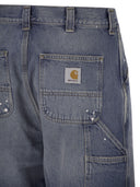 Carhartt Double Knee Relaxed Fit Carpenter Jeans In Washed Denim