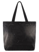 Carhartt Washed Denim Tote Bag With Paint Splatter Detail