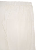 Mc2 Saint Barth Wide Leg Broderie Anglaise Cotton Trousers