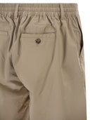 Mc2 Saint Barth Stretch Cotton Chino Shorts With Elasticated Waistband