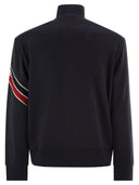 Moncler Sweatshirt med glidelås og tricolor hem
