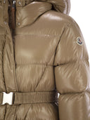 Moncler Bellevue Long Down Jacket z kapturem
