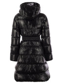 Moncler Bellevue Long Down Jacket With Hood
