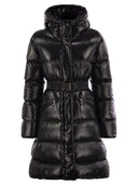 Moncler Bellevue Long Down Jacket With Hood