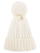 Moncler Wool Cap With Pom Pom