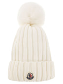 Moncler Wool Cap With Pom Pom