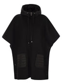 Cape en laine rembourrée Moncler avec capuche