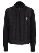 Moncler Grenoble Padded Wool Cardigan With Zip