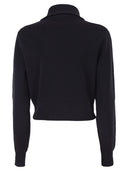 Autry Viscose Sweatshirt With Zip And Side Stripes