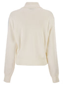 Autry Viscose Sweatshirt With Zip And Side Stripes