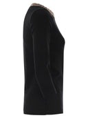 Fabiana Filippi 3/4 Sleeve T Shirt With Neck Detailing