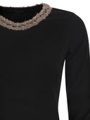 Fabiana Filippi 3/4 Sleeve T Shirt With Neck Detailing