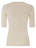 Fabiana Filippi Stretch Cotton T Shirt With Elegant Pocket