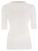 Fabiana Filippi Ribbed Jersey T Shirt