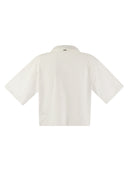 Herno Superfine Cotton Stretch T Shirt With Scarf