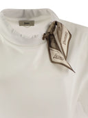 Herno Superfine Cotton Stretch T Shirt With Scarf