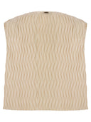 Herno Sleeveless Top With Wavy Pattern