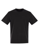 Herno Resort T Shirt In Cotton And Light Stretch Nylon