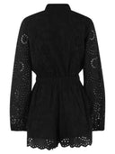 Mc2 Saint Barth Women's Short Cotton Lace Sangallo Sleepsuit