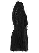 Mc2 Saint Barth Women's Short Cotton Lace Sangallo Sleepsuit