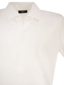 Herno Cotton Jersey Polo Shirt With Open Collar