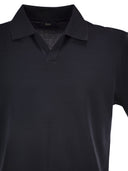 Herno Cotton Jersey Polo Shirt With Open Collar