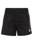 Moncler Swim Shorts With Tricolour Trim