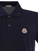 Moncler Cotton Pique Polo Shirt With Striped Hemline