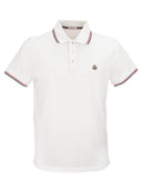 Moncler Cotton Pique Polo Shirt With Tricolor Trim